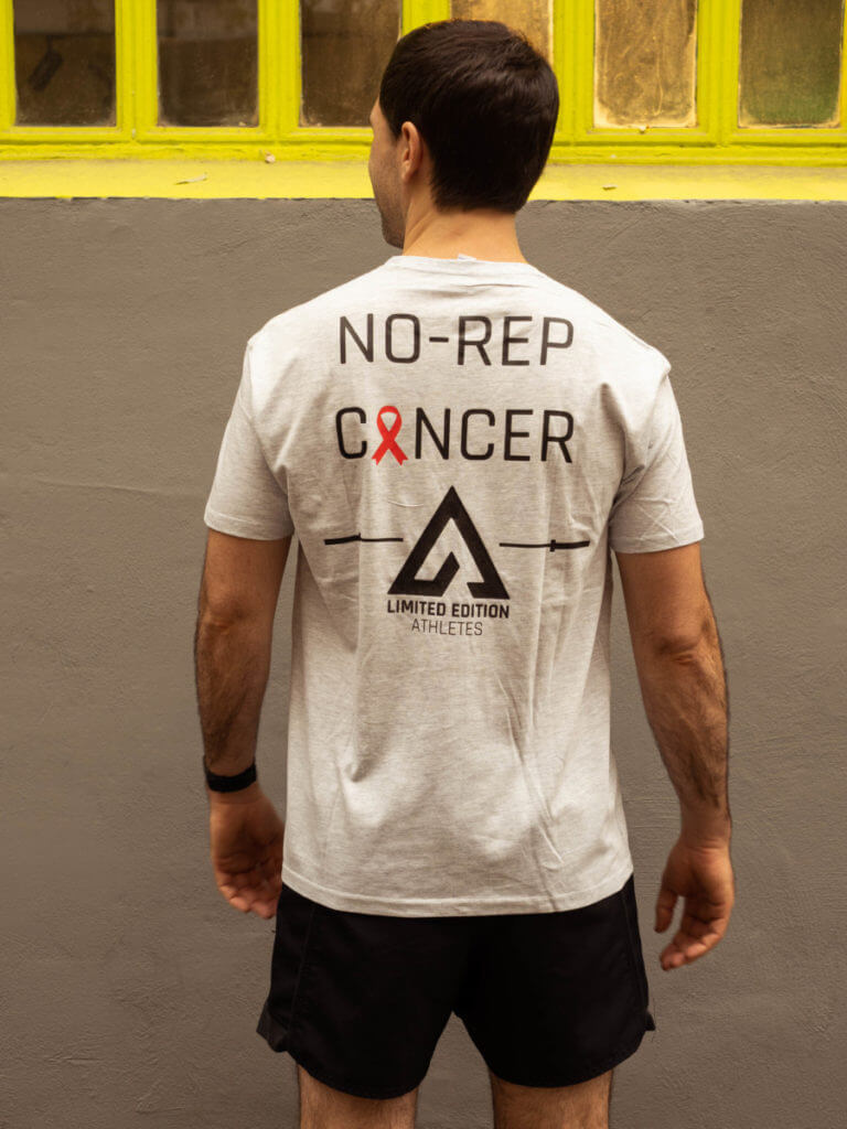 Trasera de la camiseta RepsAgainstCancer